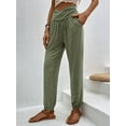 thumbnail image 4 of Womens Yoga Sweatpants Loose Workout Harem Joggers Casual Comfy Lounge Pajama Pants with Pockets Army Green S, 4 of 7