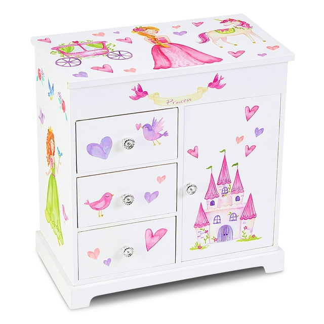 Joyero Jewelkeeper para niñas con 3 cajones y música