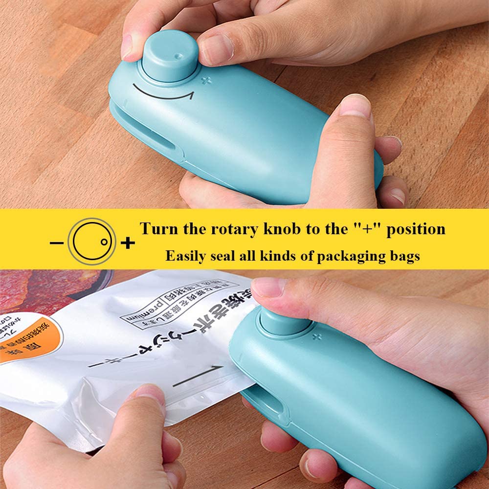 2 in 1 Mini Package Heat Sealer Airtight Portable Handheld Chip Bag Sealer NEW