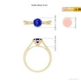 thumbnail image 4 of Angara Natural 0.9 Ct. Tanzanite with Diamond Solitaire Ring in 14K Yellow Gold for Women (Ring Size: 3.5), 4 of 9