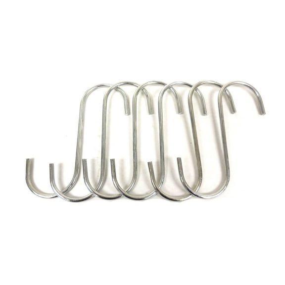 6pcs/pack Heavy duty S Utility Hooks Durable Zinc Plated Metal Construction
