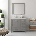 thumbnail image 2 of Caroline Avenue 24" Single Bath Vanity in Gray with White Quartz Top and Round Sink, 2 of 2