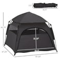 thumbnail image 2 of Favory Pop Up Dog Tent for Extra Large and Large Dogs, Portable Pet Camping Tent with Carrying Bag for Beach, Backyard, Home,Dark Gray, 2 of 11