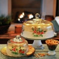 thumbnail image 4 of Golden Hill Studio Set of 2 Black Forest Pine Cosmos Glass 4”, 4 of 5