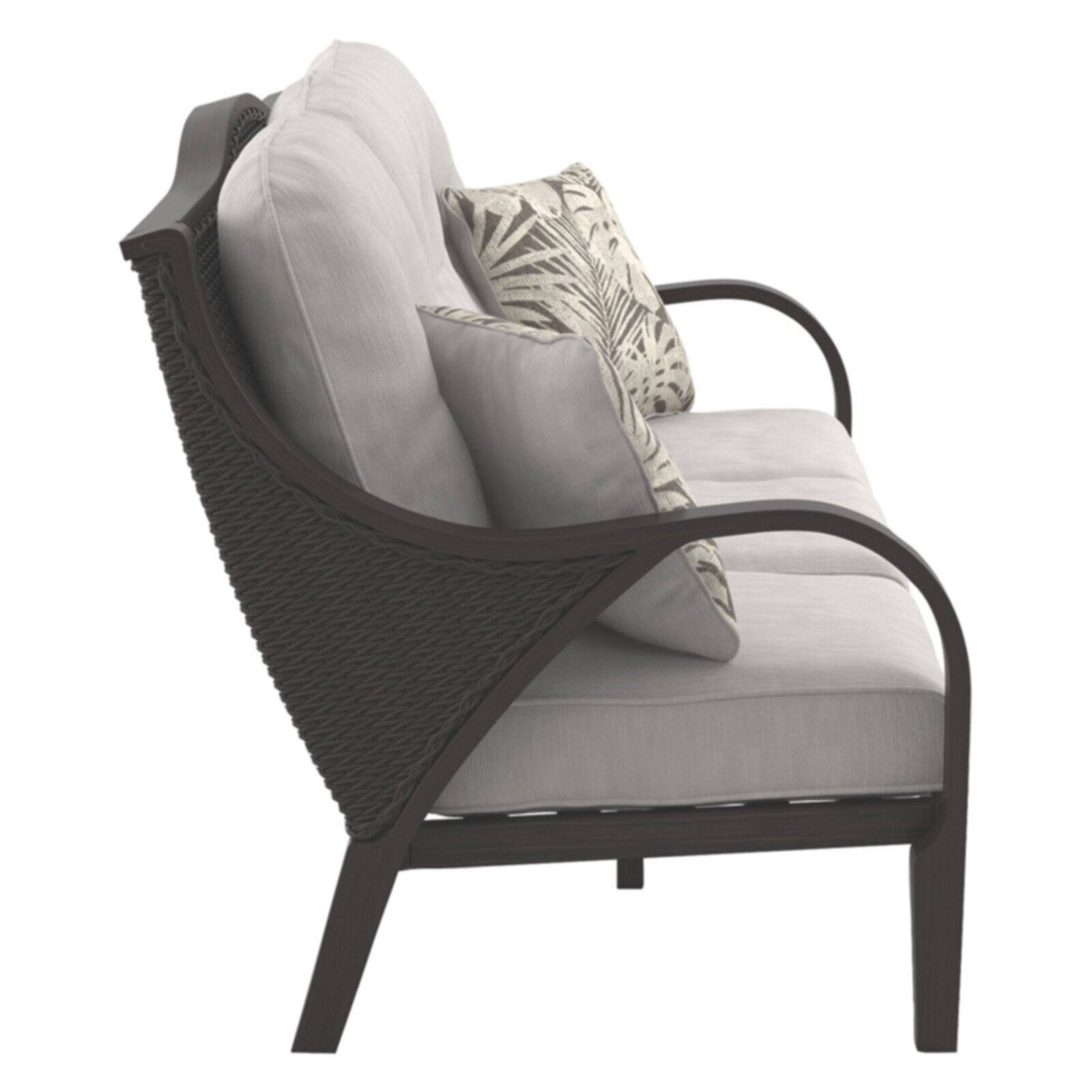Ashley Furniture Marsh Creek Patio Sofa In Brown Walmart Com Walmart Com