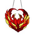 thumbnail image 3 of Hot6sl Liquidación de Ahorros de Verano Decoración de Vidrieras de Phoenix Decoración de Ventana de Pájaro de Fuego de Llama Roja, 3 of 7