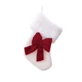 thumbnail image 2 of Mini Christmas Stocking Ornaments Small Velvet Christmas Socks with Bow Xmas Tree Hanging Decor for Holiday Party Home Fireplace Mantel Decoration, Set of 1 Miniature Stocking, 7.1 X 5.5 In, 2 of 7