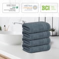 thumbnail image 6 of Infinitee Xclusives 100% Turkish Cotton Hand Towels 16 x 30 inches Pack of 4, Elegant Blue, 6 of 9