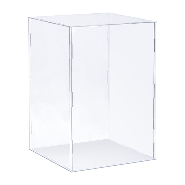 Unique Bargains Clear Display Case, Acrylic Box Assemble Transparent Dustproof Box Showcase 25x25x40cm for Collectibles, Crafts
