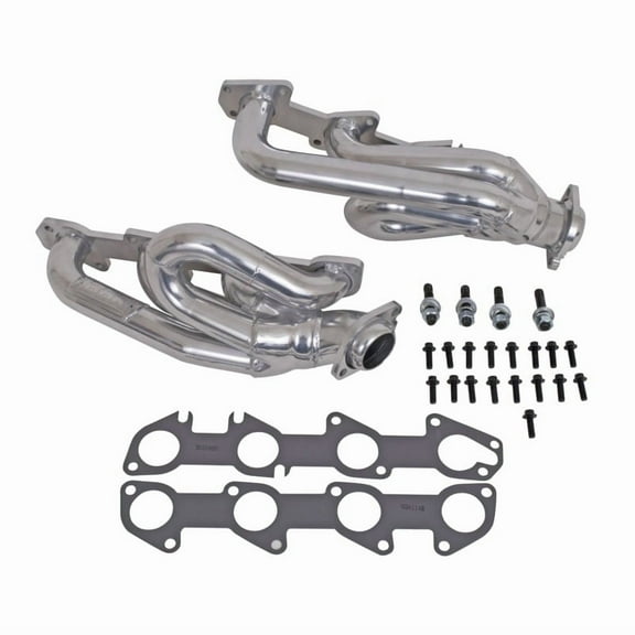 BBK Performance 40090 1-3/4 Tuned Shorty Headers Polished Silver Ceramic Coated Fits select: 2003-2008 DODGE RAM 1500, 2003 DODGE RAM 2500