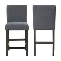 New Classic Furniture High Line Wood Counter Chair in Gray (Set of 2)