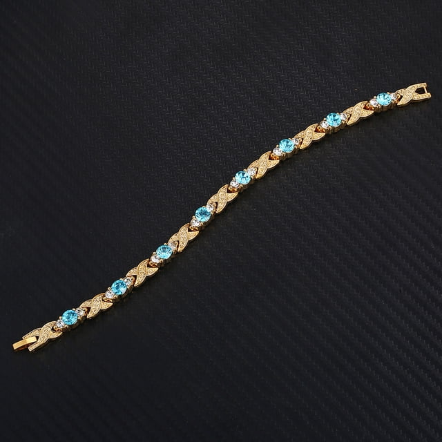 Fiudx Pulsera de Circonita, Elegante Joya de Magnetoterapia, 3500 Gauss Que Aportan Beneficios para La Salud, Diseño Único para Mejorar La Circulación, Aliviar El Dolor y Aumentar La Energía, Regalo