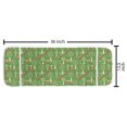thumbnail image 2 of Woodland Microwave Oven Cover, Funny Squirrels Eating Nuts in the Forest Birds on Branches Acorn, Water Resistant Organizer with Pockets Kitchen, 36" x 12", Fern Green and Dark Salmon, by Ambesonne, 2 of 4