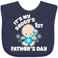 thumbnail image 3 of Inktastic Its My Daddys 1st Fathers Day with Baby and Stars Boys or Girls Baby Bib, 3 of 4