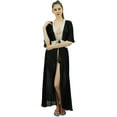 thumbnail image 6 of Bimba Sheer Georgette Beach Swim Wear Coverup Maxi Long Shrug Top With Lace, 6 of 9