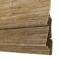 thumbnail image 3 of TWOPAGES Light Filtering 36"x72" Woven Cordless Bamboo Blinds Ramie Roman Shade for French Doors, Bark, 3 of 6