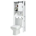 thumbnail image 4 of Costway Over the Toilet Bathroom Storage Cabinet with Sliding Barn Door & Adjustable Shelf, 4 of 9