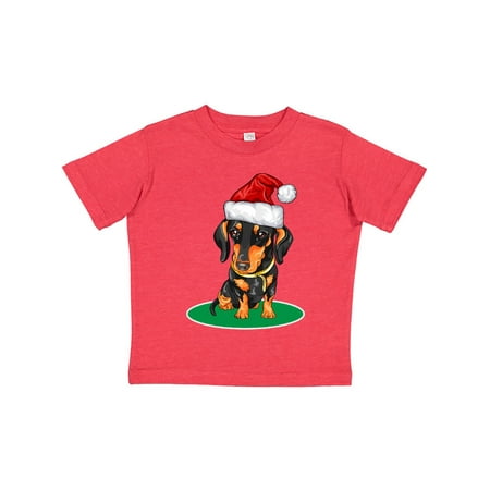 

Inktastic Christmas Dachshund Dog Santa Gift Toddler Boy or Toddler Girl T-Shirt