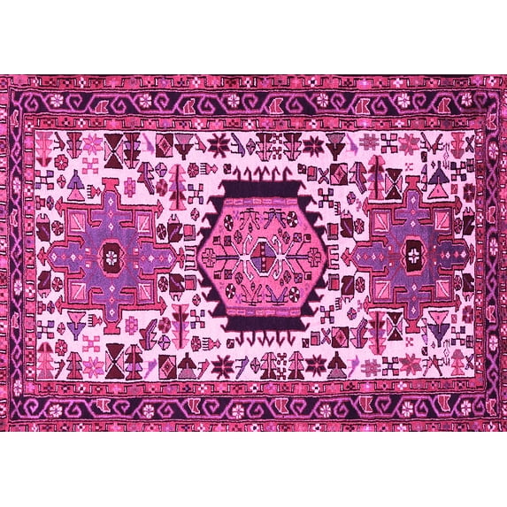 Ahgly Company Indoor Rectangle Persian Pink Traditional Area Rugs, 4' x 6'