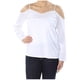 thumbnail image 2 of 1.STATE Blusa tejida con hombros descubiertos para mujer, blanca, pequeña, 2 of 2