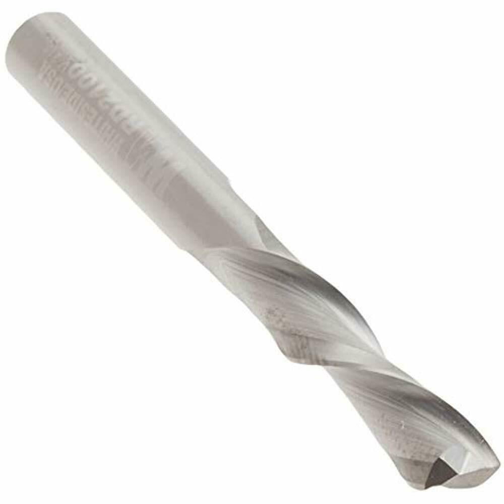 Amana Tool Solid Carbide Spiral Router Bit - 1/4" Dia, 3/4" Cutting Height, 1/4" Shank, 2-1/2" Length - Down-Cut ZRN Coated For Composite & Fiberglass