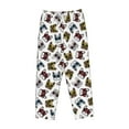 thumbnail image 6 of Uemuo Bulldog Sunglasses Face Pattern Women's Wide Leg Palazzo Lounge Pants with Pockets Light Weight Loose Comfy Casual Pajama Pants-Medium, 6 of 9