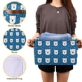 thumbnail image 3 of Yayeee 2 Pack Canvas Storage Basket with Handles for Shelves Fabric Bins Closet Organizer, Blue Polar Bear, 3 of 8
