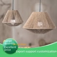 thumbnail image 2 of Handcrafted Paper Woven Lampshade with Rustic Charm - Easy Install, Durable Export-Quality Design for Living Room, Study, Café, Restaurant & Hotel Decor (XH22-187 Small) – Serene Natural Vibe, 2 of 6
