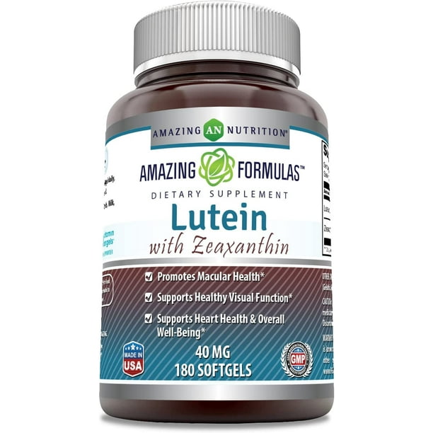 Amazing Formulas Lutein 40mg with Zeaxanthin 1600 mcg Supplements 180