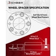 thumbnail image 6 of Richeer 2 inch 5x5 Wheel Spacers for 2018-2024 Wrangler JL, 2011-2024 Grand Cherokee WK2 WL, 2019-2024 Gladiator JT, 2011-2023 Durango with 14x1.5 Studs & 71.5mm bore, 6 of 6