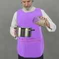 thumbnail image 4 of TABLZONE 1Ud Delantal Para Cocina Morado Con Bolsillos Delanteros Y Material Para Uso Prolongado, 4 of 8