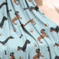 thumbnail image 4 of Dachshund Footprint Bone-1 Blanket,Comfortable Soft Flannel Throw Blanket,All Season,Warm Lightweight Blankets for Sofa Bed Couch Living Room Chair,50"x60"(130x150cm), 4 of 4