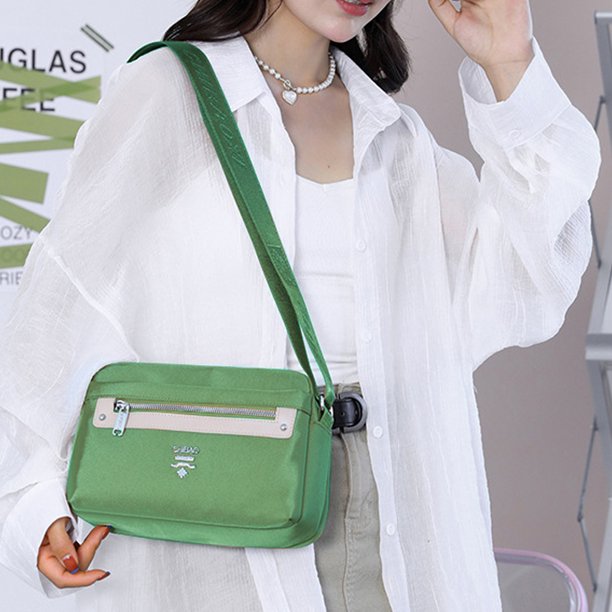 Bolso bandolera Bolso de hombro de moda Bolso de mujer impermeable simple e informal (Verde) Sywqhk Para Estrenar