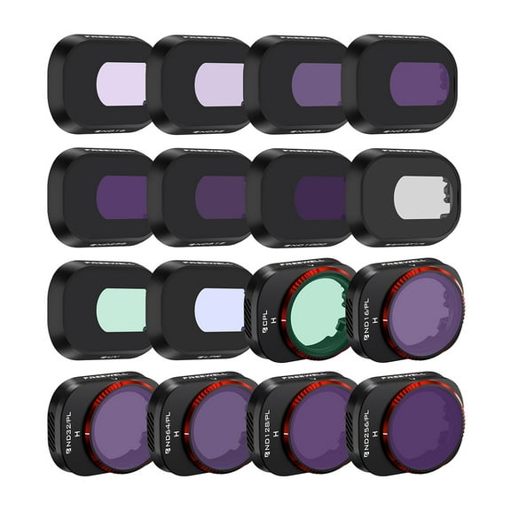 Freewell Mega Filter Kit with ND, ND/PL, CPL and UV Filters for DJI Mini 4 Pro Drone, 16-Pack