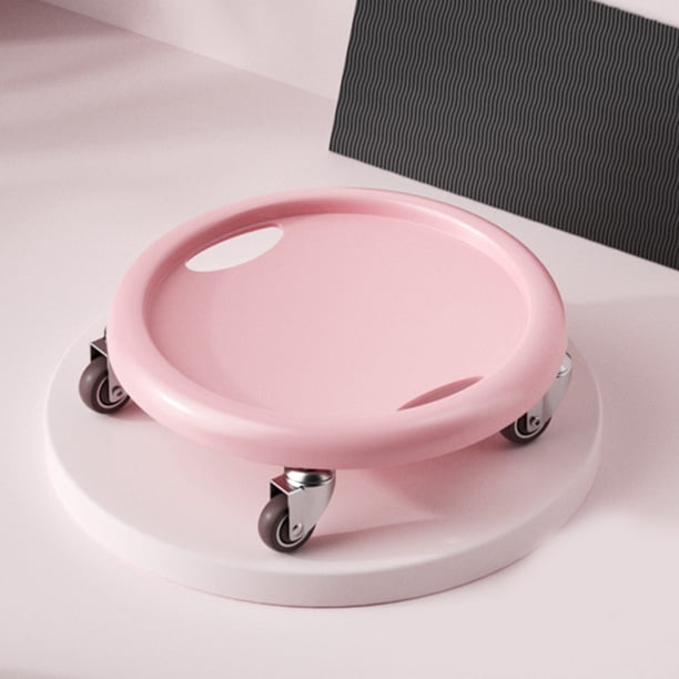 Core Slider Ab Workout Disco deslizante Herramienta de entrenamiento abdominal con 4 rodillos para gimnasio en casa Rosa