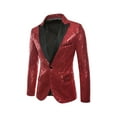 thumbnail image 5 of INSPIRE CHIC Men's Sequin Suit Jacket Sparkly Party Show Glitter Sports Coat, 5 of 6