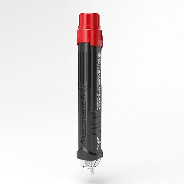 Detector de voltaje sin contacto, probador de voltaje con sensibilidad ajustable, linterna LED, alarma de luz y sonido