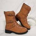 thumbnail image 6 of Fashion Ankle Boots with Leather Upper and Side Buckle Features for Comfortable Autumn Winter Footwear, 6 of 9