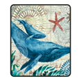 thumbnail image 1 of Manta Zulema estampado de animales marinos 3D suave para sofá cama, 1 of 8