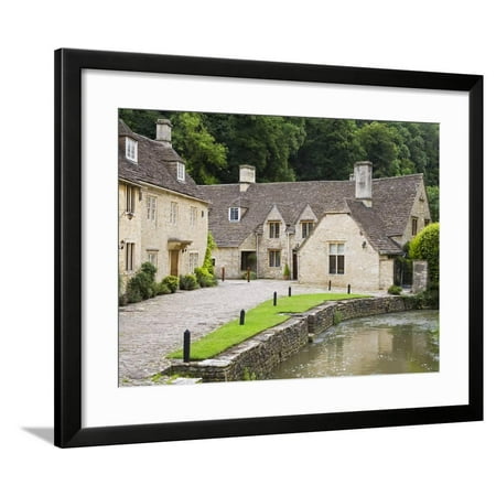 Houses Near the Brook, Castle Combe Village, Cotswolds, Wiltshire Framed Print Wall Art By Richard Cummins