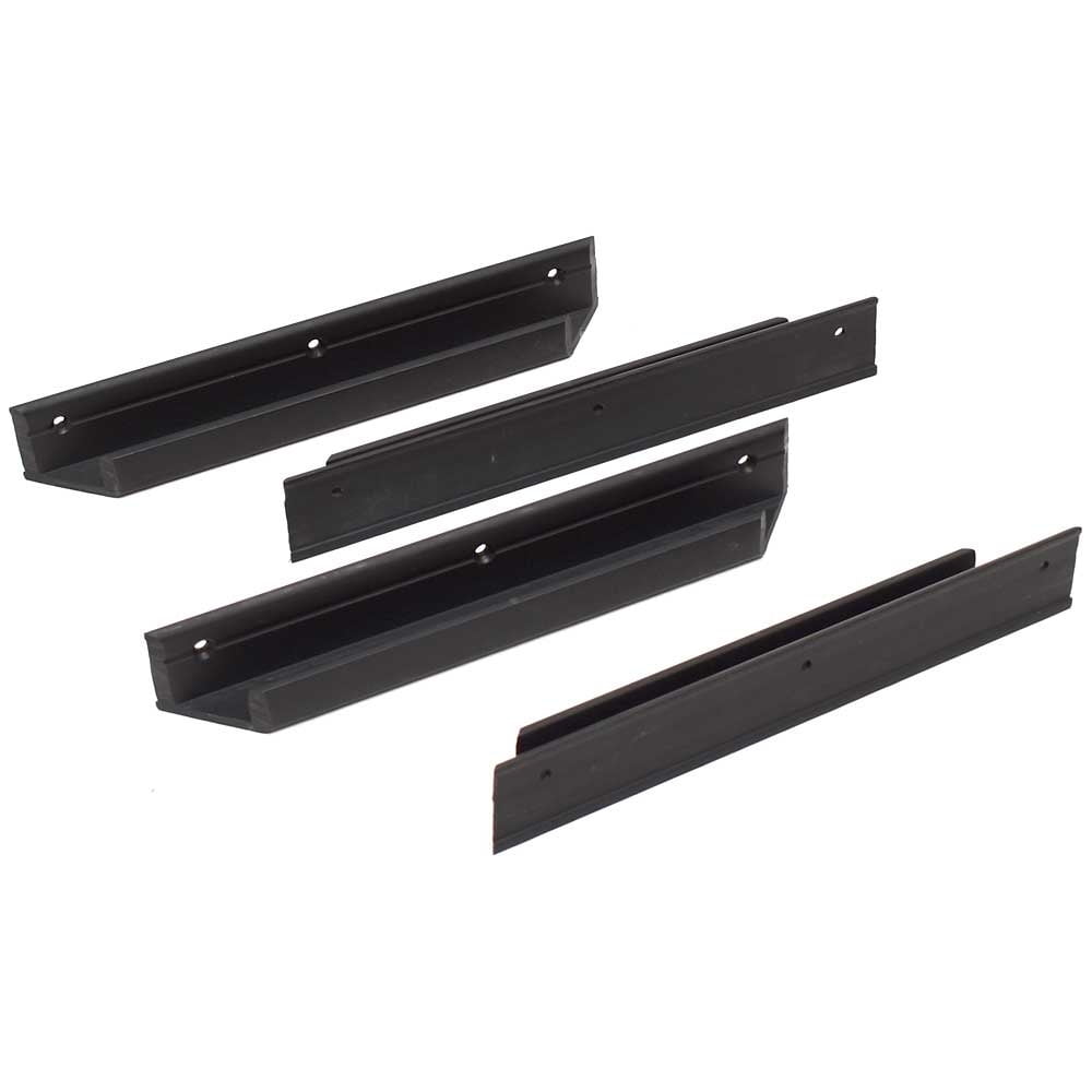 Malibu Boat Mounting Brackets 6174067 Black PVC 10 Inch (Set of 4