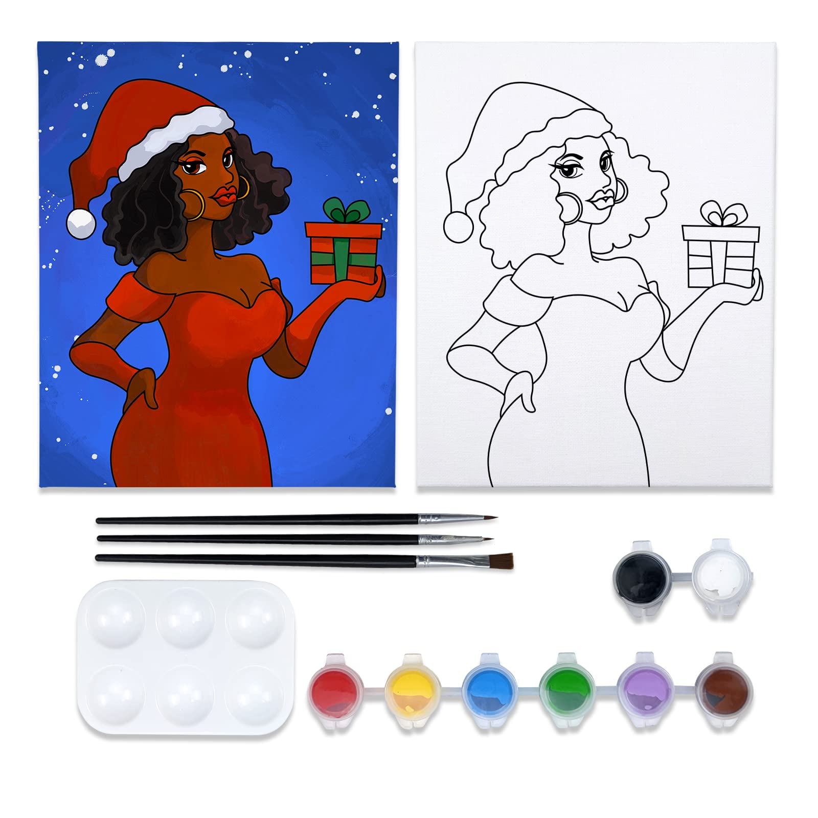 VOCHIC Canvas Painting Kit 8x10 Inch Pre Drawn Canvas for Painting for