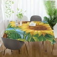 thumbnail image 6 of YAZAOO Square Tablecloth Vibrant Sunflower Pattern Tableclothes, 6 of 9
