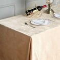 thumbnail image 4 of BalsaCircle Christmas Holidays 90" x 132" Champagne Rectangular Premium Velvet Tablecloth Linen, 4 of 7