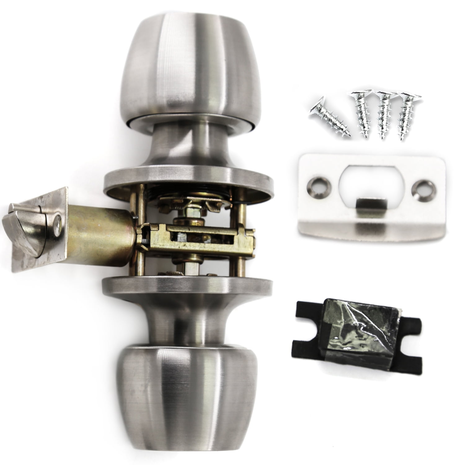 Door Knob Versa Satin Nickel Passage 8 Pack by Villar Home Designs