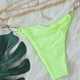 thumbnail image 5 of Swimsuits Women Crystal Body Chain Spaghetti Strap Solid Color Bikini Green Bathing Suits for Women L, 5 of 5