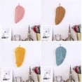 thumbnail image 3 of Nvzi Wall Hanging Hand Woven Tapestry Leaf Feathered Bohemian Decor for Home Kid Room Decorations Leaf Wall Art Eco Friendly Leaf Accessory 6*11inch（Brown）, 3 of 4