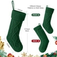 thumbnail image 2 of Personalized Christmas Stockings, Christmas Stockings with Name Tags, 17.7 inch Large Cable Knitted Xmas Hanging Stocking with Blank Bead Wood Tag, Knitted Stockings for Mantels, Fireplace Decor, 2 of 7