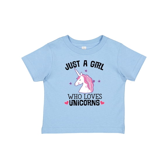 Inktastic Just a Girl Who Loves Unicorns Girls Baby T-Shirt