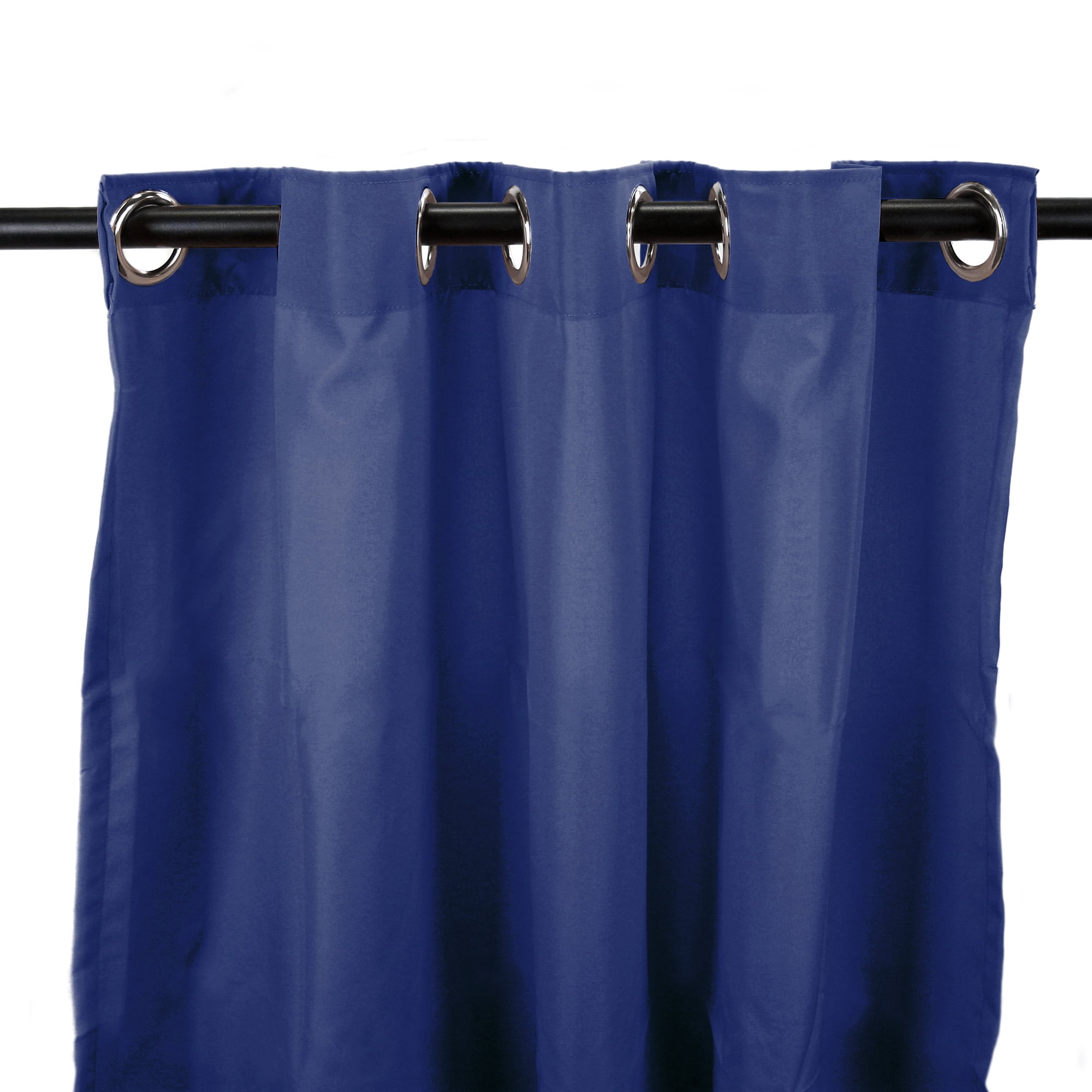 Jordan Manufacturing 54" x 84" Admiral Navy Solid Grommet Semi-sheer Outdoor Curtain Panel